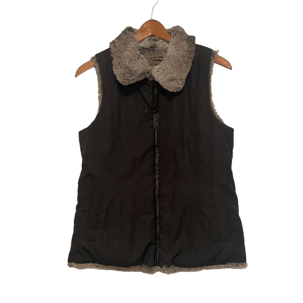 Jocelyn Reversible Rabbit Fur Vest Size M - Picture 4 of 8